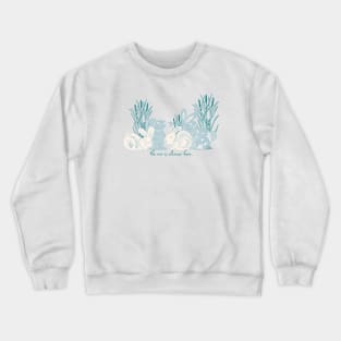 The Air Is Cleaner Here - Calm Rabbits Soft Colour Version Crewneck Sweatshirt